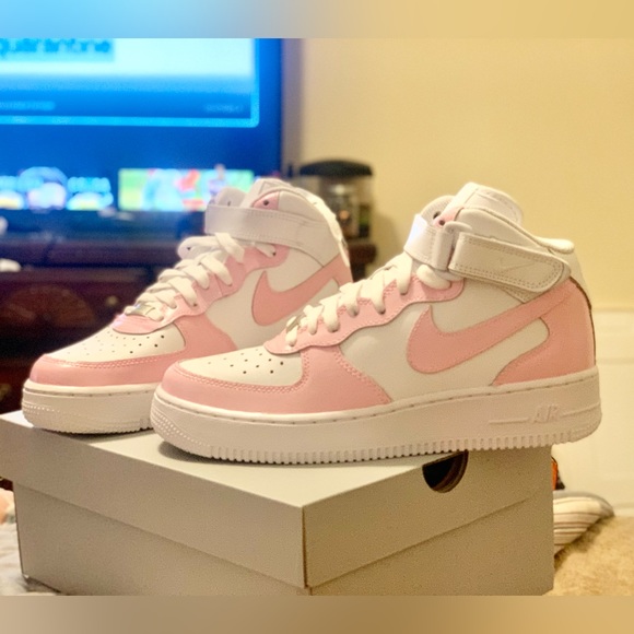 Custom Color Block Nike Mid Air Force Ones, hand painted DesignsByDaniXO - Picture 4 of 4
